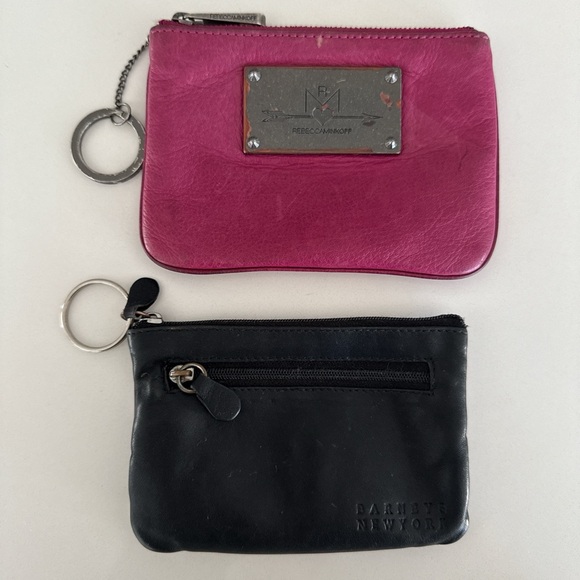 2 Leather Zip Coin Wallets - Rebecca Minkoff & Barneys New York - Picture 1 of 4